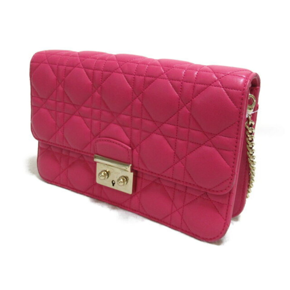Dior chain wallet Shoulder Bag lambskin pink - Picture 3 of 10